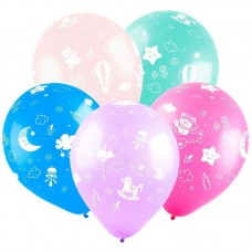 Воздушный шар с рисунком Новорожденный. Размер 30 см